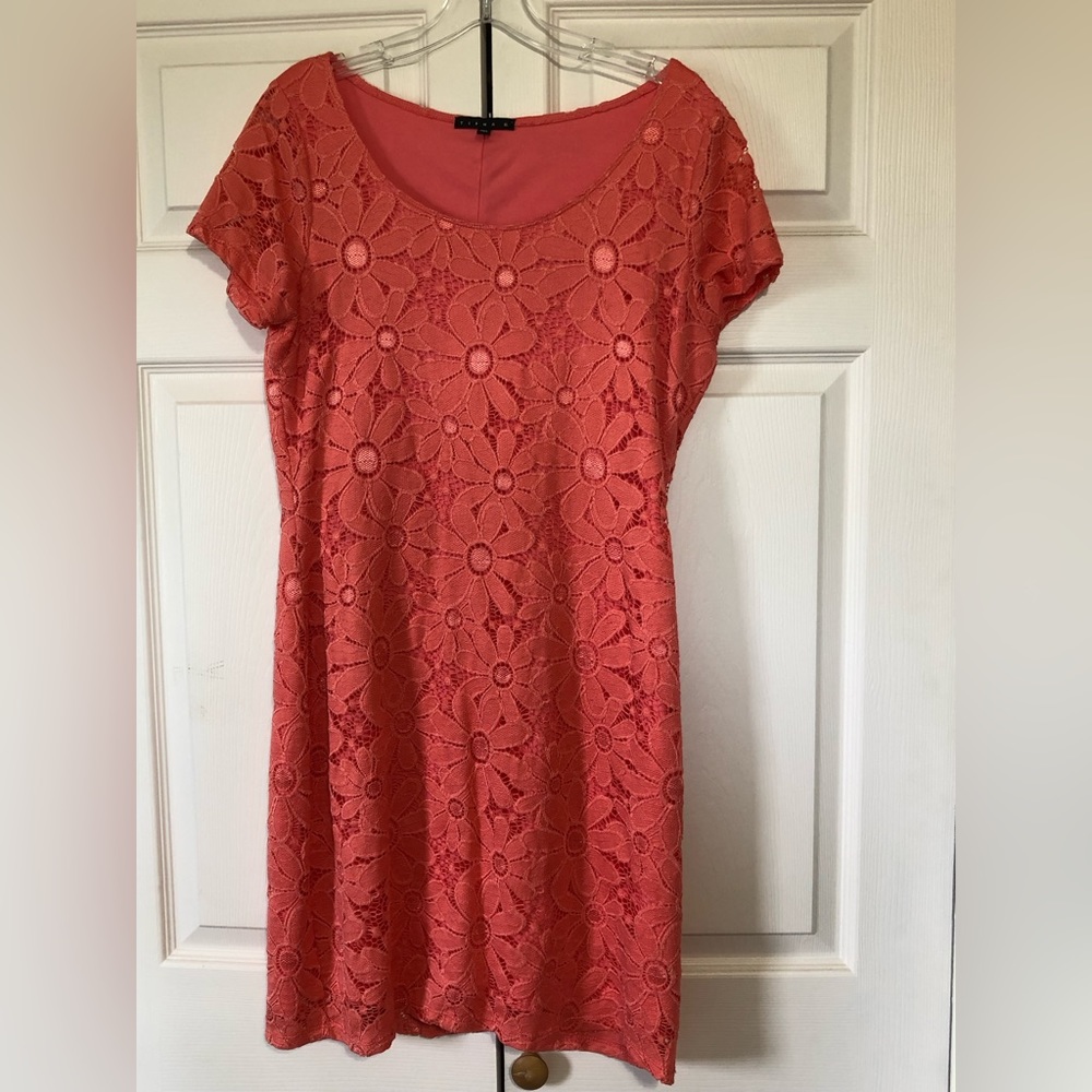 Tiana B Floral Lines Dress